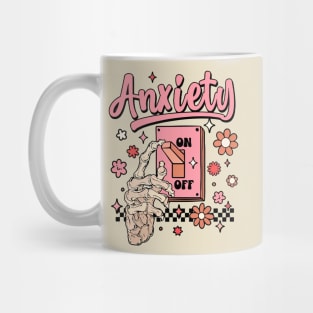 Anxiety On skull Vintage Mental Health Awareness Matters Mug